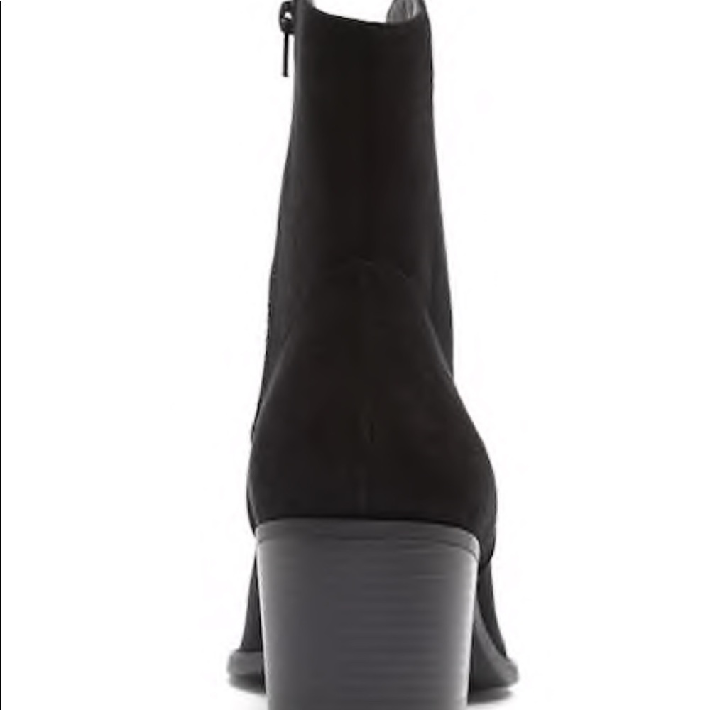 Black, faux suede booties